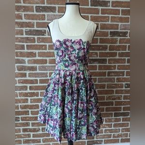 Lauren Conrad, fit and flare floral dress, size 4
